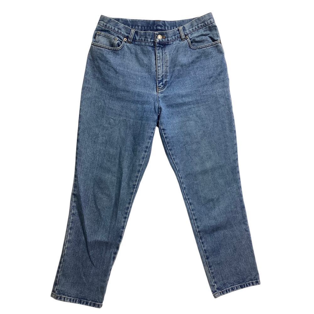Lauren Jeans Co. tapered jeans medium wash women's size 12